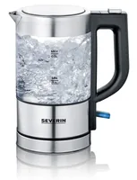 Severin Wasserkocher WK 3472 0.5 l, Grau/Silber - Detailfarbe: Grau - Silber - Leistungsaufnahme Betrieb: 1100 W - Füllmenge: 0.5 l - Ausstattung: 360 Grad Sockel - Abschaltautomatik - Anti-Rutsch-Füsse - Kontrolleuchten