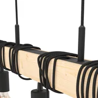 EGLO Leuchten Pendelleuchte TOWNSHEND schwarz, braun exkl. E27 6x60W - Betriebsart: Netzbetrieb - Lampensockel: E27 - Farbtemperatur Kelvin: Je nach Leuchtmittel - Gesamtleistung: 360 W - Farbwiedergabeindex CRI: 0 - Dimmbar: nicht dimmbar