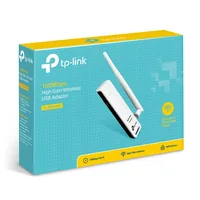 TP-Link WLAN-N USB-Stick TL-WN722N - Schnittstelle Hardware: USB 2.0 - WLAN Standard: IEEE 802.11n (Wi-Fi 4) - IEEE 802.11b (Wi-Fi 2) - IEEE 802.11g (Wi-Fi 3) - Frequenzband: 2.4 GHz - Formfaktor: Extern - Höhe Slot-Blech: Extern