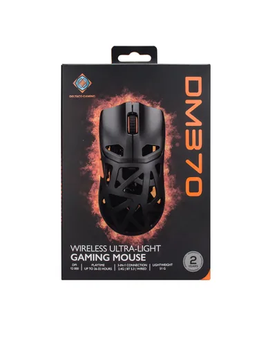 Deltaco Gaming DM370 Maus Beidhändig RF Wireless + Bluetooth + USB Type-A Optisch 12000 DPI