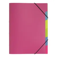 Pagna Ordnungsmappe A4 Funky School Pink - Typ: Ordnungsmappe - Ausstattung: Register - Gummiband - Detailfarbe: Pink - Material: Polypropylen (PP)