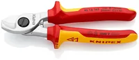 KNIPEX Kabelschere isoliert mit Mehrkomponenten-Hüllen