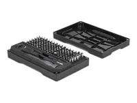 Delock Werkzeugset Präzisions Schraubendreher 106-teilig - Zubehörtyp Mobiltelefone: Reparatur-/Werkzeugset - Detailfarbe: Schwarz