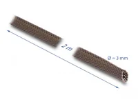 DeLOCK Braided Sleeve rodent resistant stretchable 2 m x 3 mm brown