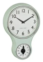 TFA Dostmann Wanduhr Mint - Uhrtyp: Analog - Betriebsart: Akkubetrieb - Funksignal: Nein - Funktionen: Programmierbarer Timer - Form: Rund - Detailfarbe: Mint