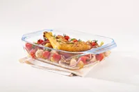 Pyrex Auflaufform 27 x 17 cm Eckig, Transparent - Materialtyp: Glas - Material: Glas - Borosilikatglas - Detailfarbe: Transparent - Set: Nein - Verpackungseinheit: 1 Stück - Form: Eckig