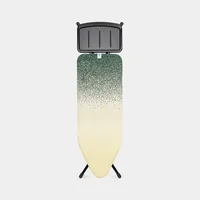 Brabantia Bügeltisch mit Dampfstationsablage New Dawn - Bügelbrettbezug: Baumwolle (CO) - Ausstattung: Transportverriegelung - Kindersicherung - Dampfstationsablage - Höhenverstellbar: Ja - Breite: 45 cm - Detailfarbe: Gelb - Länge: 124 cm