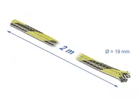 DeLOCK Braided Sleeve stretchable 2 m x 19 mm black-yellow