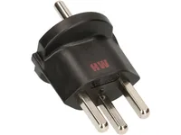 Max Hauri Fixadapter Schuko – Typ 23 Schwarz - Detailfarbe: Schwarz - Stromanschluss Seite A: T23 - Schalter: Nein - Stromanschluss Seite B: Schuko - Typ: Fixadapter