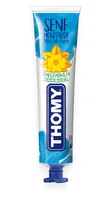 Thomy Senf mild 200 g - Produkttyp: Senf - Nährwertangabe pro: 100 g - Energiegehalt (in kj): 462 KJ - Energiegehalt (in kcal): 111 Kcal - Fett: 6.6 g - Gesättigte Fettsäuren: 1.4 g