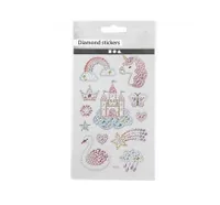 Creativ Company Glitzersticker 15 x 16.5 cm 1 Blatt - Motiv: Regenbogen - Einhorn