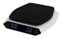 FURBER Kaffeewaage Hexado 2 Weiss - Bedienungsart: Touchscreen - Messschritte: 0.1 g - Tara-Zuwiegefunktion: Ja - Detailfarbe: Weiss - Gewicht Max.: 2 kg - Material: Kunststoff