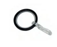 Gardinia Home Decor Curtain rings with gliding inlay for 20 mm Black