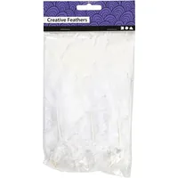 Creativ Company Federn Weiss, 18 Stück - Verpackungseinheit: 18 Stück - Material: Federn - Detailfarbe: Weiss - Produkttyp: Federn