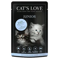 Cat's Love Nassfutter Junior Kalb, 85 g - Tierbedürfnis: Kein besonderes Bedürfnis - Geschmacksrichtung: Kalb - Zertifikate: Keine Zertifizierung - Fleischsorte: Kalb - Packungsgrösse: 85 g - Futtereigenschaft: Getreidefrei - Ohne künstliche Zusätze - Glu