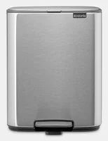 Brabantia Treteimer Bo 12 l, Silber matt - Fassungsvermögen: 12 l - Anzahl Behälter: 1 - Detailfarbe: Silber matt - Form: Eckig - Material: Stahl