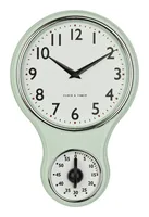 TFA Dostmann Wanduhr Mint - Uhrtyp: Analog - Betriebsart: Akkubetrieb - Funksignal: Nein - Funktionen: Programmierbarer Timer - Form: Rund - Detailfarbe: Mint