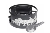 Heidi Cheese Line Fondue-Rechaud Appenzell Silver Schwarz/Silber - Material: Edelstahl - Betriebsart: Pastenbrenner - Detailfarbe: Silber - Schwarz - Set: Nein