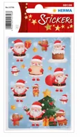 Herma Stickers Weihnachtssticker Weihnachtsmann 3 Blatt / 45 Sticker - Verpackungseinheit: 1 Stück - Material: Papier - Detailfarbe: Rot - Mehrfarbig - Produkttyp: Weihnachtssticker