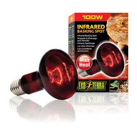 Exo Terra Terrarienlampe Infrared Basking Spot E27, R25/100W - Lampensockel: E27 - Lichtfarbe: Rot - Gesamtleistung: 100 W - Lampentyp: Intrarotlampe - Wärmelampe - Benötigt Vorschaltgerät: Nein - UV-Strahlung: Keine