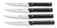 GEFU Steakmesser-Set BBQ 4-teilig - Typ: Fleischmesser - Klingenmaterial: Stahl - Griffmaterial: Stahl - Set: Ja - Verpackungseinheit: 4 Stück - Detailfarbe: Edelstahl - Schwarz