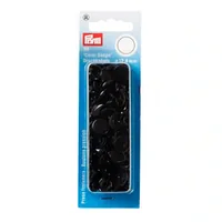 Prym Druckknöpfe Color Snaps Schwarz, 12.4 mm, 30 Stück - Detailfarbe: Schwarz