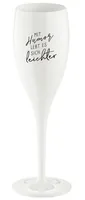 Koziol Sektglas Superglas Mit Humor lebt 100 ml, 1 Stück, Weiss - Material: Kunststoff - Höhe: 19.1 cm - Volumen: 100 ml - Glas Typ: Sektglas - Verpackungseinheit: 1 Stück - Detailfarbe: Weiss