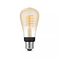 Philips Hue White Ambiance E27 Einzelpack Edison ST64 Filament 550 lm - Lampensockel: E27 - Farbtemperatur Kelvin: 2200 bis 6500 K - Aussenanwendung: Nein - Gesamtleistung: 7 W - Leuchten Kategorie: Leuchtmittel - Lichtfarbe: Kaltweiss/Tageslichtweiss (KW
