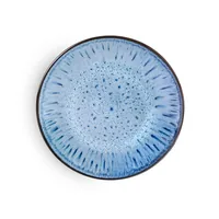 Ibili Teller-Set Normandia 12 Stück, Blau - Material: Porzellan - Teller Typ: Speise-Service - Detailfarbe: Blau - Form: Rund