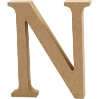 Creativ Company Holzbuchstabe N 1 Stück - Breite: 2 cm - Höhe: 13 cm - Länge: 13 cm - Anzahl Stück: 1 Stück - Holzherkunft: China - Holzhandelsname: Mischholz/MDF
