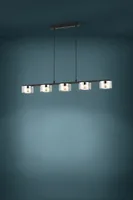 EGLO Leuchten LED-Pendelleuchte COPILLOS LED 5 x 5.4W 3000K Silber - Betriebsart: Netzbetrieb - Lampensockel: LED fest verbaut - Farbtemperatur Kelvin: 3000 K - Gesamtleistung: 27 W - Farbwiedergabeindex CRI: 0 - Dimmbar: dimmbar
