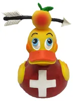 Lanco Badeente Wilhelm Tell, 10 cm - Eigenschaften: Naturkautschuk - Breite: 6.8 cm - Länge: 7.5 cm - Detailfarbe: Gelb - Produkttyp: Badeente