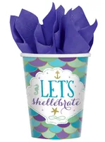 Amscan Einwegbecher Mehrjungfrau 266 ml 8 Stück, Violett - Produkttyp: Einwegbecher - Materialtyp: Papier - Material: Karton - Detailfarbe: Violett