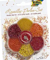 Folia Rocailles-Perlen Gelb/Rot - Packungsgrösse: 1 Stück - Perlenart: Rocailles - Detailfarbe: Gelb - Rot - Durchmesser: 0 mm