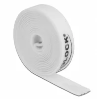Delock Klettband 2 m x 15 mm Weiss - Breite: 15 mm - Länge: 2 m - Produkttyp: Klettband - Ausstattung Kabelmanagement: Zuschneidbar - Wiederverwendbar - Verpackungseinheit: 1 Stück - Material: Kunststoff