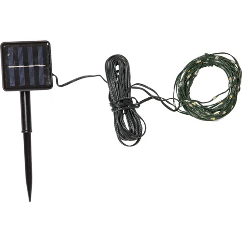 Star Trading Lichterkette Solar Dew Drop Micro, 100 LEDs, 740 cm, Grün - Produkttyp: Lichterkette - Betriebsart: Solarbetrieb - Set-Typ: Starterset - Fernbedienung: Nein - Smart Home: Nicht kompatibel - Lichtfarbe: Warmweiss (WW)