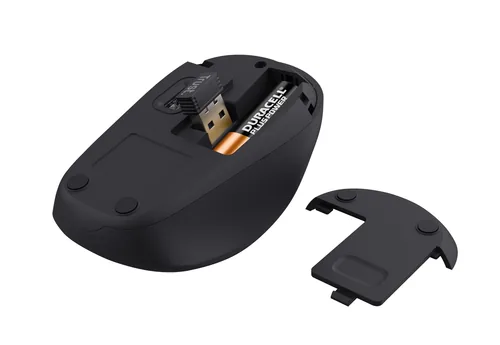 Trust Maus TM-201 Schwarz - Maus-Typ: Business - Maus Features: Umschaltbare DPI-Auflösung - Seitliche Zusatztasten - Scrollrad - Bedienungsseite: Rechtshänder - Detailfarbe: Schwarz - Verbindungsart: Kabellos - Schnittstelle: USB-A