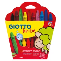 Giotto Wachsmalstifte be-bé 10 Stück - Verpackungseinheit: 10 Stück - Set: Ja - Detailfarbe: Mehrfarbig - Eigenschaft-Stift: Auswaschbar aus Kleidung - Auswaschbar - Farbstifte & Wachsmalstifte-Art: Wachsmalstifte - Anwender: Schule