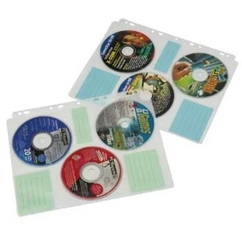 1x10 Hama CD-ROM-Index-Hüllen transparent-weiss          49835