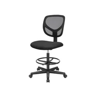 Songmics Bürostuhl mit Fusskreuz, Schwarz - Produkttyp: Bürostuhl - Material Bezug: Polyester - Armlehnen: Nein - Material Fuss: Metall - Rückenart: Netzrücken - Rollenart: Universalrollen
