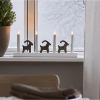 Star Trading Bruse lantern LED White, Wood