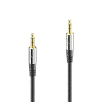 sonero Audio-Kabel 3.5 mm Klinke mit Nylonmantel 1 m - Kabeltyp: Anschlusskabel - Audioanschluss Seite A: 3.5 mm Klinke - Audiokanäle: Stereo - Audioanschluss Seite B: 3.5 mm Klinke - Detailfarbe: Schwarz - Länge: 1 m