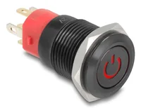 DeLOCK 22013 electrical switch Pushbutton switch Black, Red
