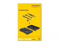 Delock Werkzeugset Präzisions Schraubendreher 106-teilig - Zubehörtyp Mobiltelefone: Reparatur-/Werkzeugset - Detailfarbe: Schwarz