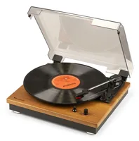 Audizio Plattenspieler mit Bluetooth RP112L Dunkelbraun - Detailfarbe: Dunkelbraun - Plattenspieler Antriebsart: Riemenantrieb - Platte Geschwindigkeit: 45 U/min - 33? U/min - 78 U/min - Tonabnehmer: Dabei - Tonarm: Gerade - Anwender: HiFi
