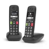 Gigaset E290 Duo - Großtastentelefon mit 2 Mobilteilen - schwarz