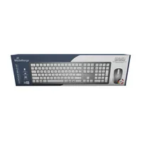 MediaRange Funk-Tastatur und optis. Funk-Maus Set QWERTZ sil