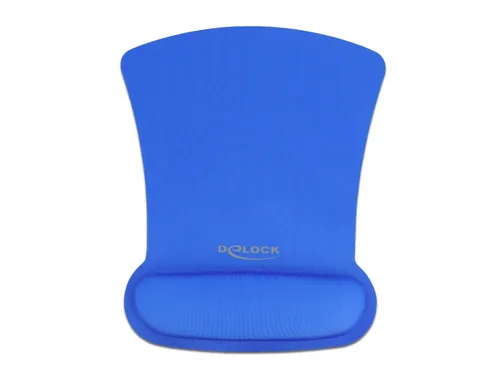 Delock Ergonomische Mausmatte mit Handballenauflage, blau Blau - Tiefe: 255 mm - Breite: 207 mm - Detailfarbe: Blau - Form: Diverse - Höhe: 20 mm - Handgelenkauflage: Ja