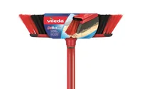 Vileda 143703 broom Indoor Soft / Hard bristle Polyethylene terephthalate (PET), Rubber Black, Grey, Red