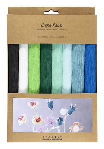 Creativ Company 209011 crepe paper Blue, Green